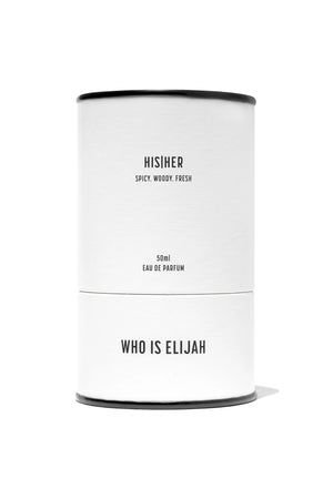 His|Her 50ml by Who Is Elijah, a debut unisex fragrance that captures the thrill, indulgence, and wild side of life.