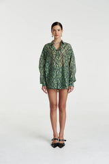 Sheer LS Shirt Viper by Summi Summi, sheer long sleeve shirt, perfect for layering or night out styling