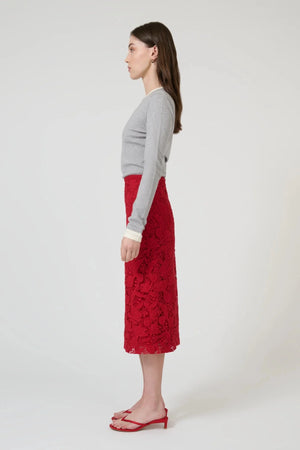 Fina Long Sleeve Top Grey Marle White by Onte, soft knit long sleeve top, perfect for layering or everyday styling