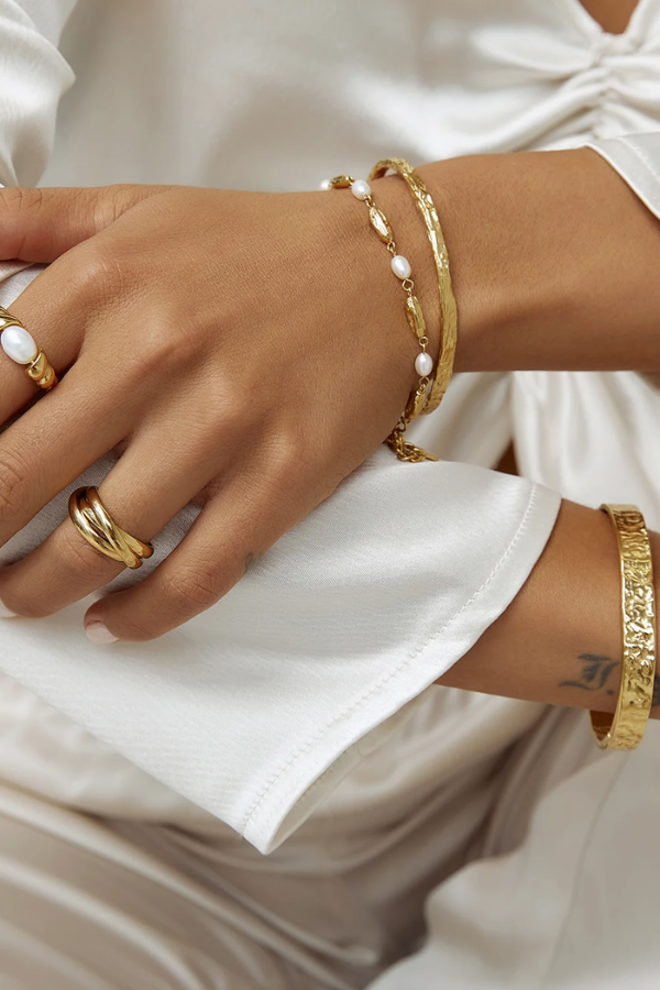 Arms of Eve | Helios Gold Cuff Bracelet | Girls with Gems