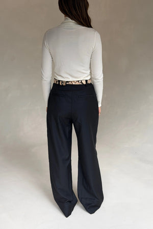 Alexa Tailored Suit Pant Black by Sneaky Link, wide leg tailored pants perfect for office or evening styling