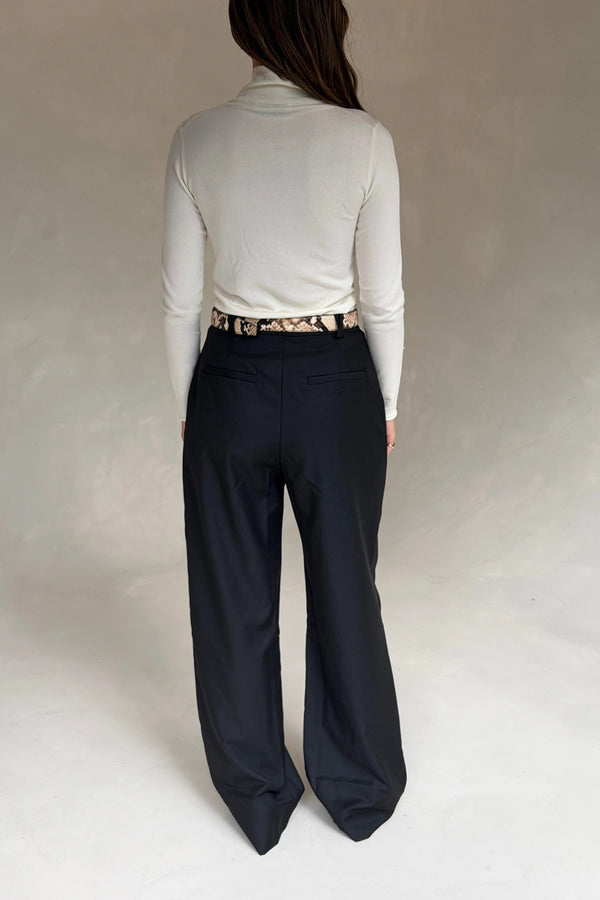 Alexa Tailored Suit Pant Black by Sneaky Link, wide leg tailored pants perfect for office or evening styling