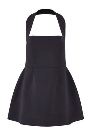 The Ultimate Muse Structured Mini Dress Navy by Odd Muse – Elegant halter mini with cinched waist and structured skirt for timeless resort style.