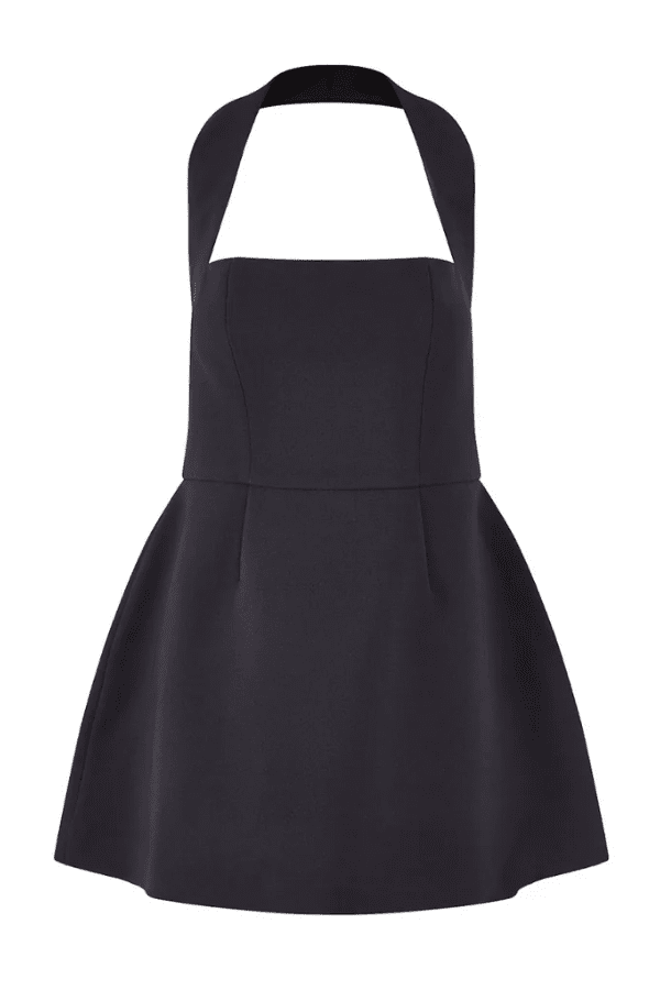 The Ultimate Muse Structured Mini Dress Navy by Odd Muse – Elegant halter mini with cinched waist and structured skirt for timeless resort style.