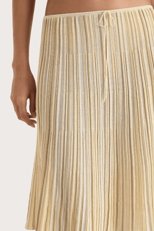 Faithfull the Brand | Citara Drawstring Skirt Butter Stripe | Girls with Gems