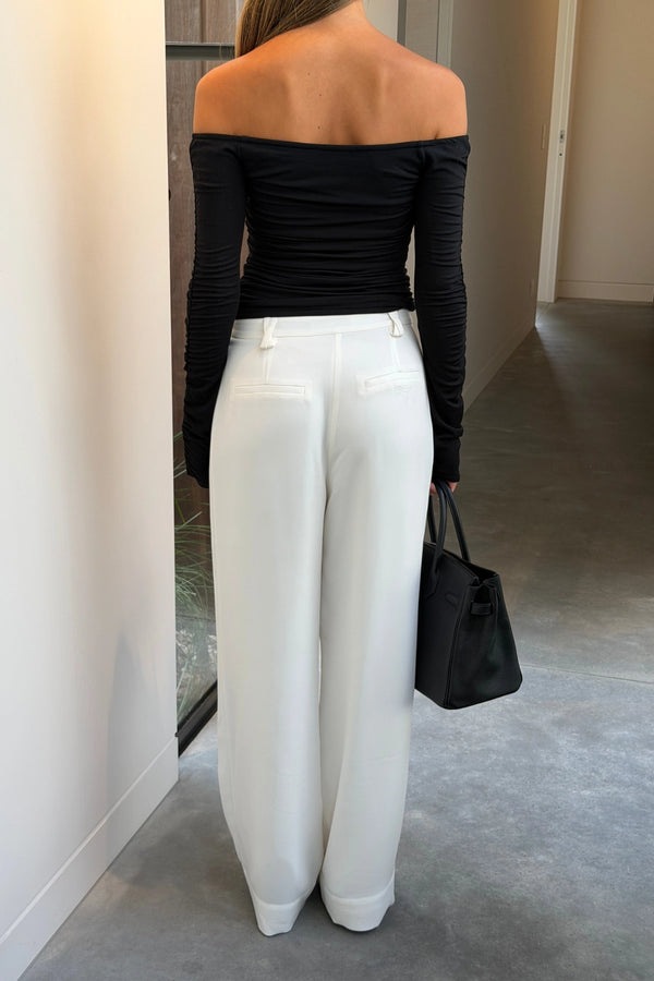 Ella Squire Relaxed Suit Pant Ivory