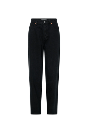 Rhodes 2.0 Denim Jean Inky Black by Camilla and Marc, low-rise tapered fit with logo rivets and patch pockets, perfect for effortless off-duty dressing.