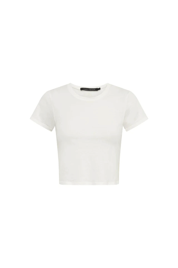 Camilla and Marc | Ida Cropped Tee White | Girls with Gems