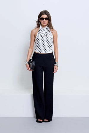 Hallie Backless Top Polka Dot