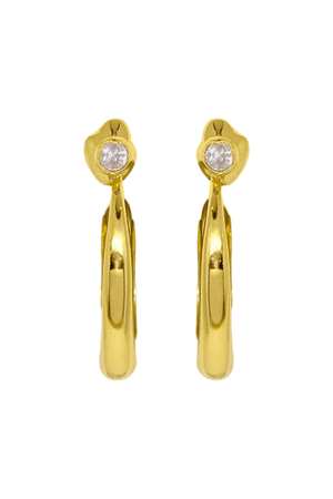 Mountain and Moon | Gaia Earrings Gold | Girls with Gems