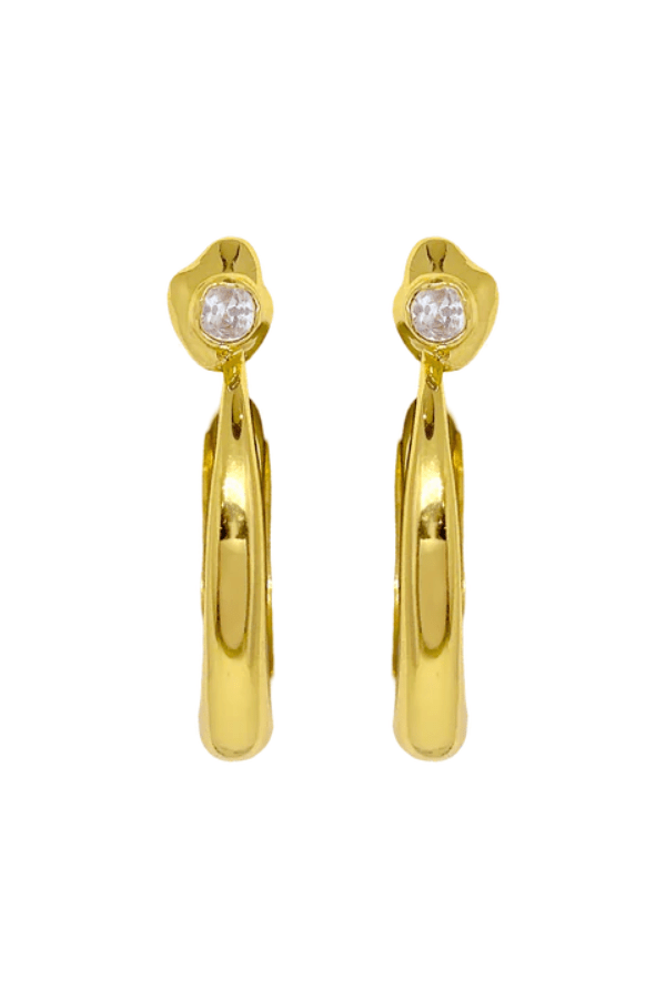 Mountain and Moon | Gaia Earrings Gold | Girls with Gems