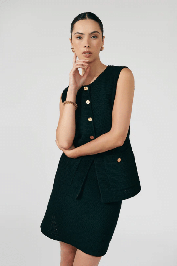 Onte | Helena Gilet Black | Girls With Gems