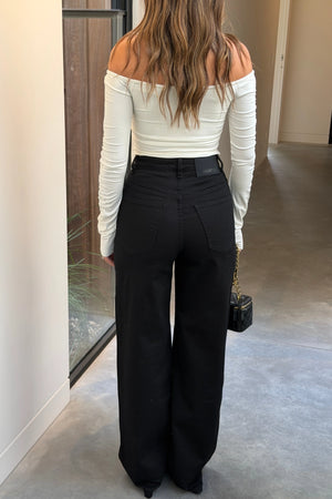 Ella Squire Off Shoulder Top White