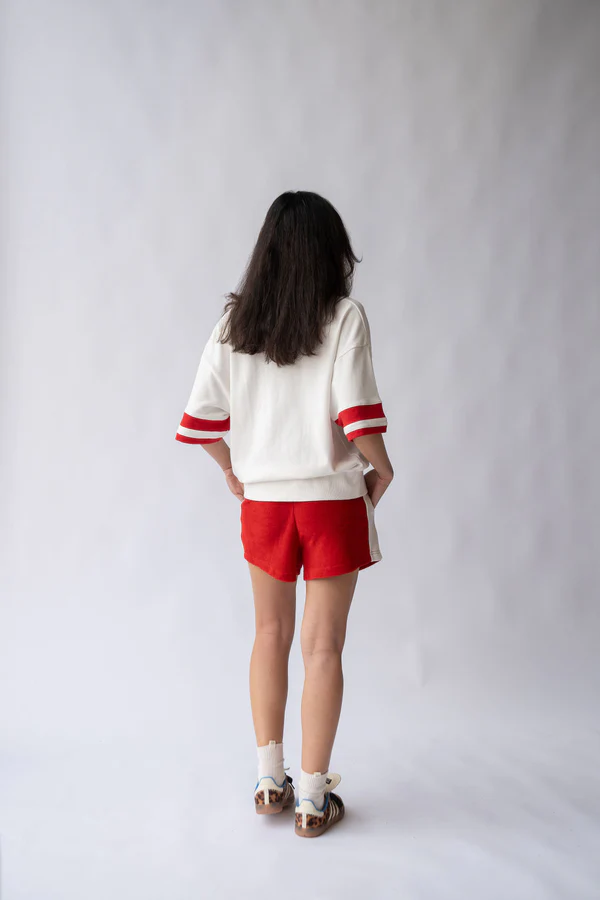 Araminta James | French Tennis Shirt Coconut | Girls with Gems