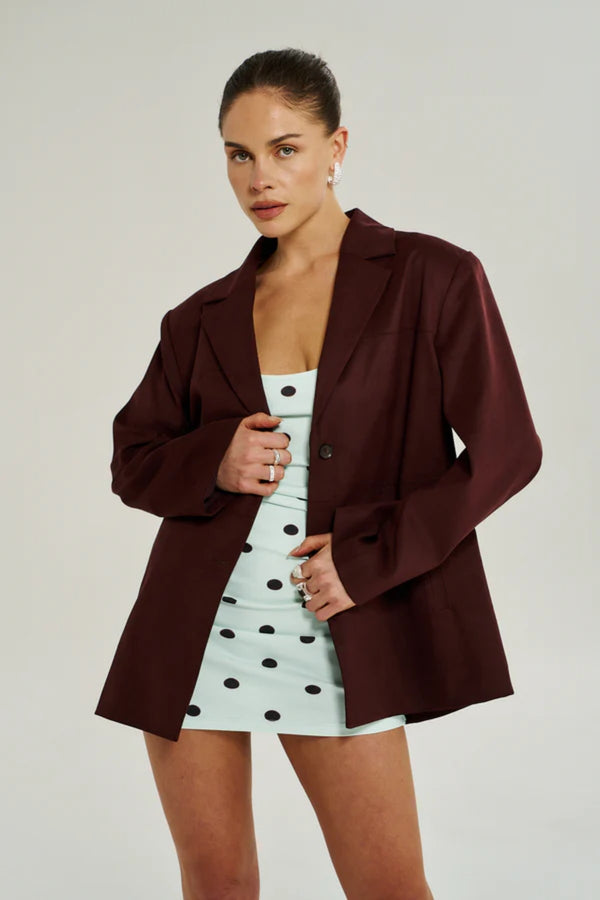 Emma Mini Dress Pinot Drops