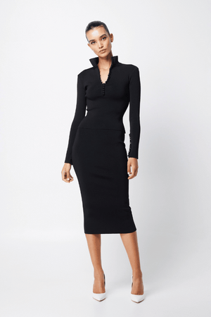 Mossman | Mayfair Long Sleeve Top Black | Girls With Gems