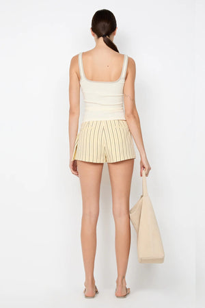 Kiana Skort Butter/Choc Stripe