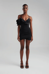 Borromeo Black by Maygel Coronel – Handmade knot top with draped Atarraya fabric sculpting the body for a bold, elegant look.