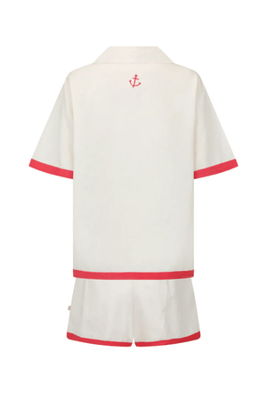 Araminta James | Del Mar Shirt Set Lobster Red | Girls with Gems