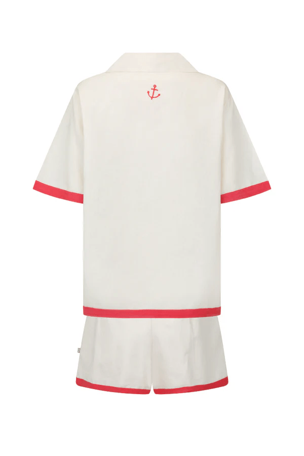 Araminta James | Del Mar Shirt Set Lobster Red | Girls with Gems