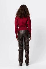 Lexington Sweater Black by Mossman, half zip knit sweater with relaxed fit, perfect for work or elevated everyday styling