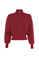 Lexington Sweater Black by Mossman, half zip knit sweater with relaxed fit, perfect for work or elevated everyday styling