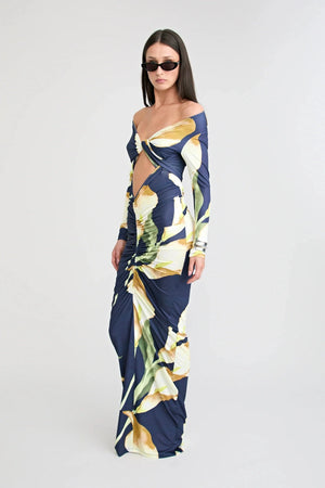 Loni Long Sleeve Dress by Pfeiffer, ruched long sleeve jersey dress, perfect for day to night styling