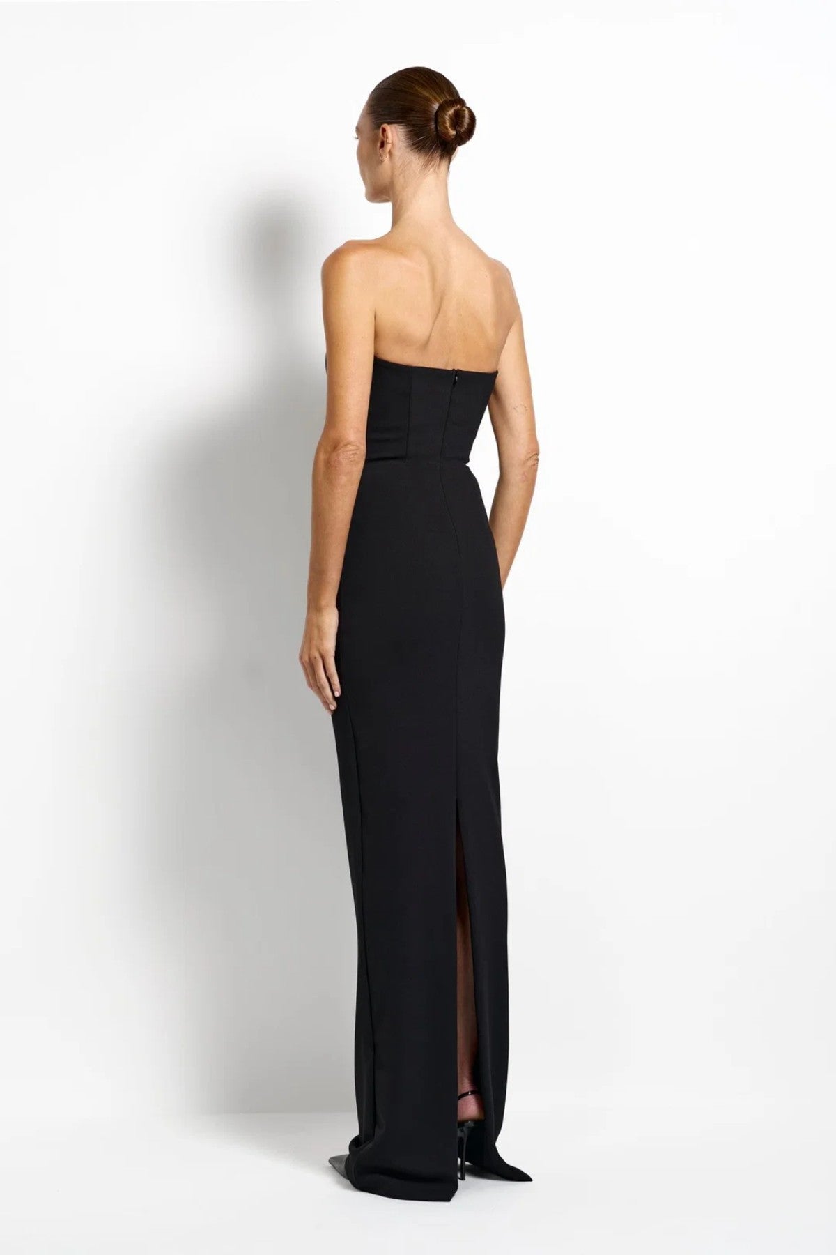 addison metallic tube maxi dress Addison Gown Black — Maxi Dresses