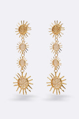 Aftersun Earrings Gold by Emma Pills – 18k gold-plated statement earrings with secure backing.