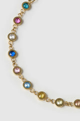 Alessia Bracelet Multi by Arms of Eve – delicate chain bracelet with multicoloured sparkling stone detailing.