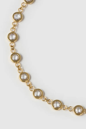Alessia Bracelet Stone by Arms of Eve – 14K gold PVD chain bracelet with sparkling zircon stones.
