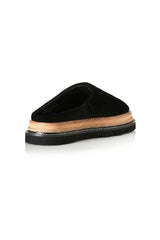 Alias Mae Chunky Flatform Sandal with Raffia Detail, a bold leather sandal with a stacked flatform and raffia accent for modern summer style.