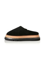 Alias Mae Chunky Flatform Sandal with Raffia Detail, a bold leather sandal with a stacked flatform and raffia accent for modern summer style.