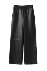 Alice Pant Black by Ppeached - high rise lamb leather pants with classic fit and pockets, designed for a refined modern look.