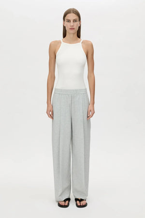 Alta Pant Light Blue Marle by Camilla and Marc, mid-rise tailored pants in a soft blue marle, perfect for polished day-to-night outfits.