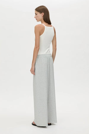 Alta Pant Light Blue Marle by Camilla and Marc, mid-rise tailored pants in a soft blue marle, perfect for polished day-to-night outfits.