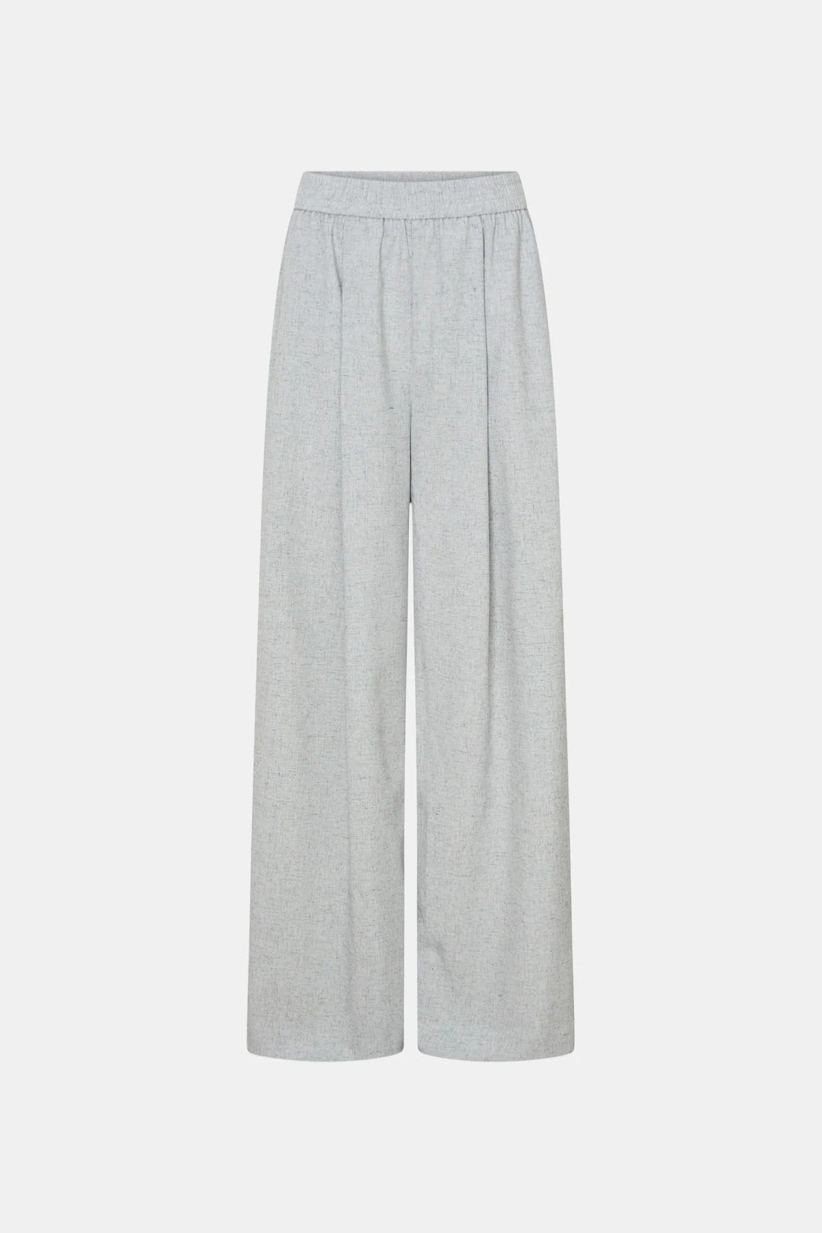 Alta Pant Light Blue Marle by Camilla and Marc, mid-rise tailored pants in a soft blue marle, perfect for polished day-to-night outfits.