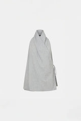 Alta Wrap Top Light Blue Marle by Camilla and Marc, soft suiting top with a draped neckline for effortless polished styling.
