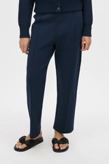 Amedeo Knit Pant Dark Navy by camilla and marc – straight leg knit pants with pintuck detail and split hems.