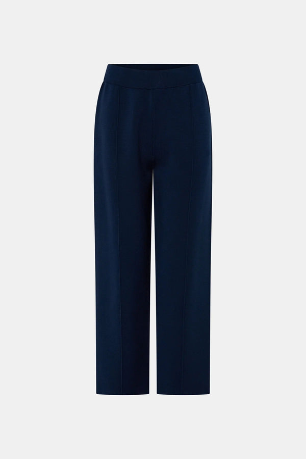 Amedeo Knit Pant Dark Navy by camilla and marc – straight leg knit pants with pintuck detail and split hems.