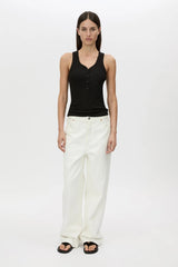 Andy Denim Jean Salt by Camilla and Marc, relaxed high-rise white denim with classic five-pocket styling for everyday wear.