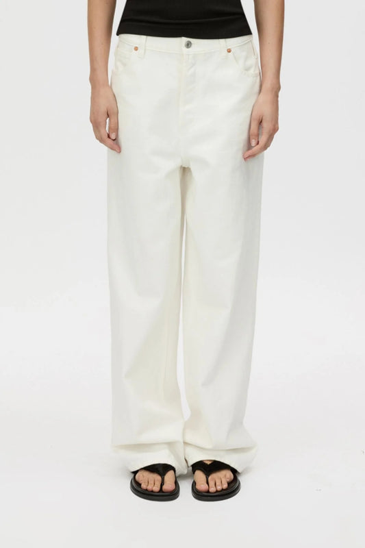 Andy Denim Jean Salt by Camilla and Marc, relaxed high-rise white denim with classic five-pocket styling for everyday wear.