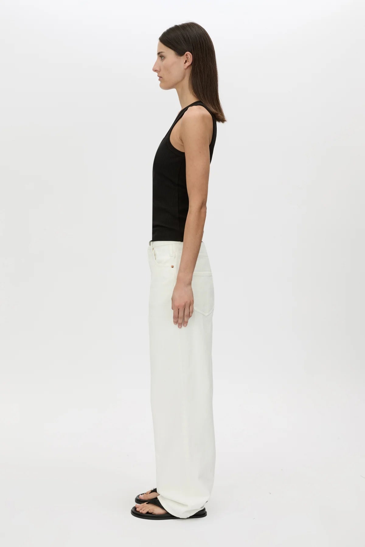 Andy Denim Jean Salt by Camilla and Marc, relaxed high-rise white denim with classic five-pocket styling for everyday wear.