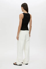 Andy Denim Jean Salt by Camilla and Marc, relaxed high-rise white denim with classic five-pocket styling for everyday wear.