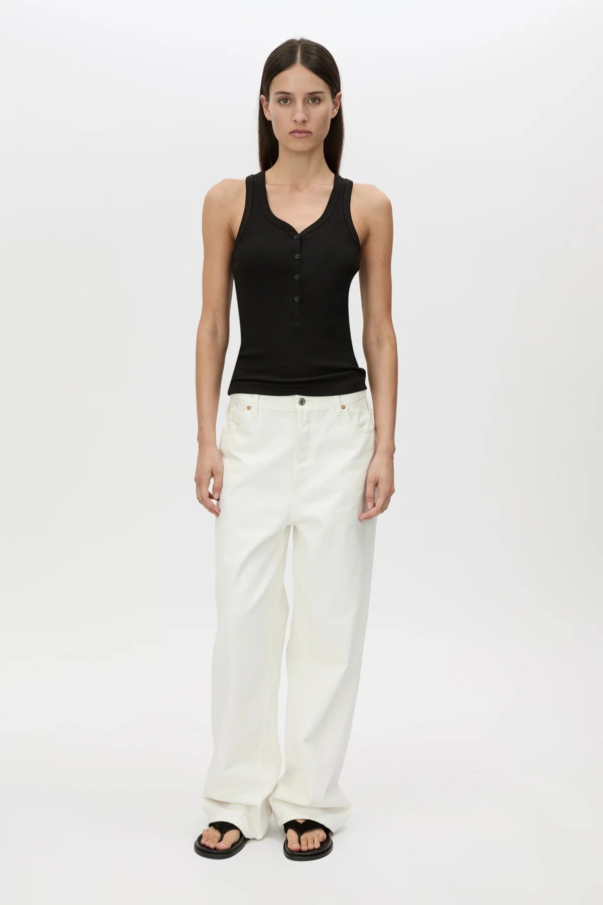 Andy Denim Jean Salt by Camilla and Marc, relaxed high-rise white denim with classic five-pocket styling for everyday wear.