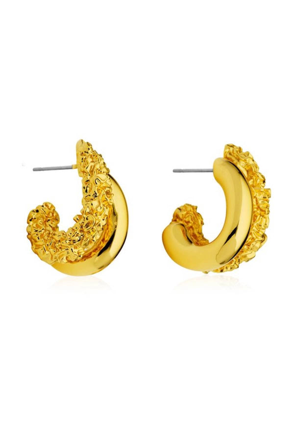 Indio Earrings by Amber Sceats, layered gold hoop earrings, perfect for elevated everyday or evening styling