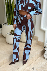 Easy Jean Mirage by Summi Summi – high rise straight leg denim jeans with exclusive abstract Mirage print.