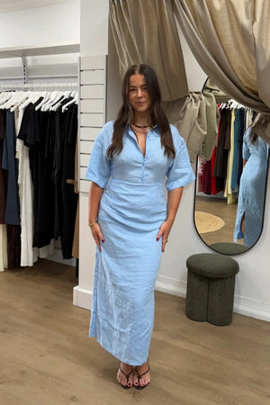 Lefka Midi Dress Blue