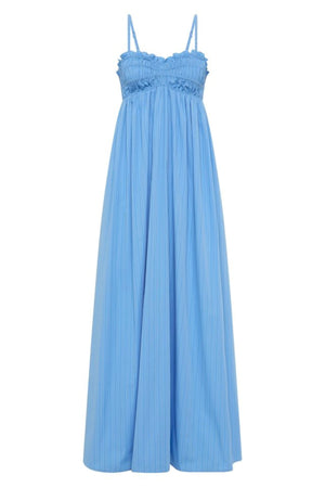 Presa Maxi Dress Mico Pinstripe Azul