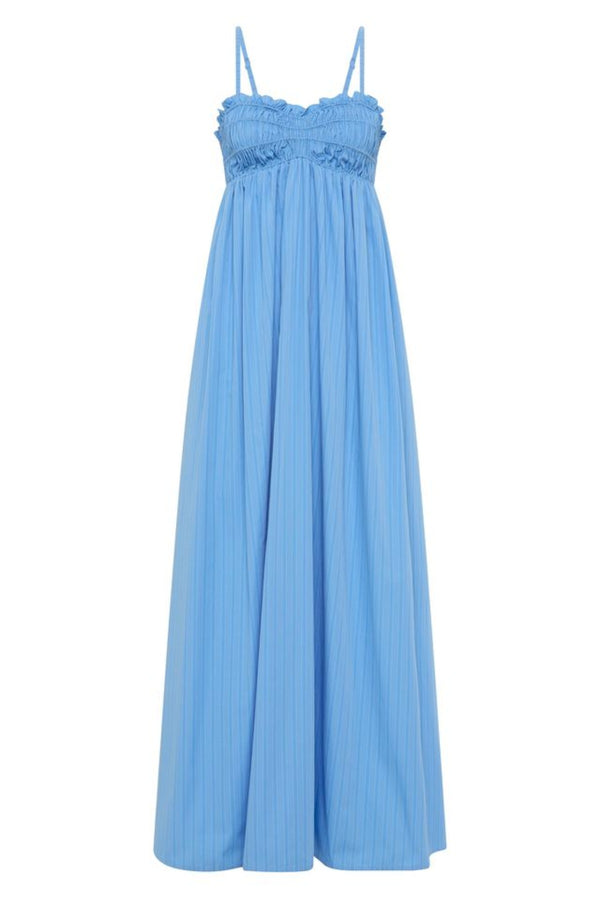 Presa Maxi Dress Mico Pinstripe Azul